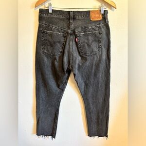 Levi’s 501 S Women’s Skinny Distressed Black Jeans Size 29